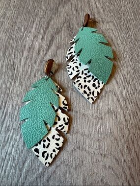 3 for $ 15 NWOT leather earrings